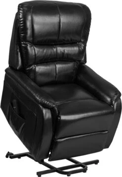 HERCULES Series Black Leather Remote Powered Lift Recliner - By Flash Furniture - Madison Seating
