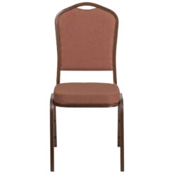 HERCULES Series Crown Back Stacking Banquet Chair In Brown Fabric - Copper Vein Frame - By Flash Furniture - Madison Seating -Furniture Sales Store HERCULES Series Crown Back Stacking Banquet Chair in Brown Fabric Copper Vein Frame by Flash Furniture 3