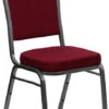 HERCULES Series Crown Back Stacking Banquet Chair In Burgundy Fabric - Silver Vein Frame - By Flash Furniture - Madison Seating -Furniture Sales Store HERCULES Series Crown Back Stacking Banquet Chair in Burgundy Fabric Silver Vein Frame by Flash Furniture