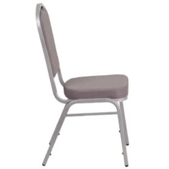 HERCULES Series Crown Back Stacking Banquet Chair In Gray Dot Fabric - Silver Frame - By Flash Furniture - Madison Seating -Furniture Sales Store HERCULES Series Crown Back Stacking Banquet Chair in Gray Dot Fabric Silver Frame by Flash Furniture 1