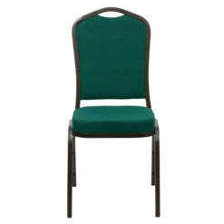 HERCULES Series Crown Back Stacking Banquet Chair In Green Fabric - Gold Vein Frame - By Flash Furniture - Madison Seating -Furniture Sales Store HERCULES Series Crown Back Stacking Banquet Chair in Green Fabric Gold Vein Frame by Flash Furniture 3
