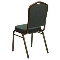 HERCULES Series Crown Back Stacking Banquet Chair In Green Patterned Fabric - Gold Vein Frame - By Flash Furniture - Madison Seating -Furniture Sales Store HERCULES Series Crown Back Stacking Banquet Chair in Green Patterned Fabric Gold Vein Frame by Flash Furniture 2