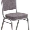 HERCULES Series Crown Back Stacking Banquet Chair In Herringbone Fabric - Silver Frame - By Flash Furniture - Madison Seating -Furniture Sales Store HERCULES Series Crown Back Stacking Banquet Chair in Herringbone Fabric Silver Frame by Flash Furniture