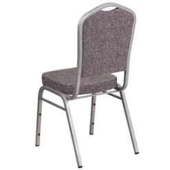 HERCULES Series Crown Back Stacking Banquet Chair In Herringbone Fabric - Silver Frame - By Flash Furniture - Madison Seating -Furniture Sales Store HERCULES Series Crown Back Stacking Banquet Chair in Herringbone Fabric Silver Frame by Flash Furniture 2