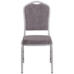 HERCULES Series Crown Back Stacking Banquet Chair In Herringbone Fabric - Silver Frame - By Flash Furniture - Madison Seating -Furniture Sales Store HERCULES Series Crown Back Stacking Banquet Chair in Herringbone Fabric Silver Frame by Flash Furniture 3