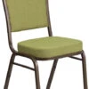 HERCULES Series Crown Back Stacking Banquet Chair In Moss Fabric - Gold Vein Frame - By Flash Furniture - Madison Seating -Furniture Sales Store HERCULES Series Crown Back Stacking Banquet Chair in Moss Fabric Gold Vein Frame by Flash Furniture