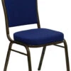HERCULES Series Crown Back Stacking Banquet Chair In Navy Blue Patterned Fabric - Gold Vein Frame - By Flash Furniture - Madison Seating -Furniture Sales Store HERCULES Series Crown Back Stacking Banquet Chair in Navy Blue Patterned Fabric Gold Vein Frame by Flash Furniture