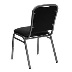 HERCULES Series Stacking Banquet Chair In Black Vinyl - Silver Vein Frame - By Flash Furniture - Madison Seating -Furniture Sales Store HERCULES Series Stacking Banquet Chair in Black Vinyl Silver Vein Frame by Flash Furniture 4