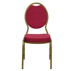 HERCULES Series Teardrop Back Stacking Banquet Chair In Burgundy Patterned Fabric - Gold Frame - By Flash Furniture - Madison Seating -Furniture Sales Store HERCULES Series Teardrop Back Stacking Banquet Chair in Burgundy Patterned Fabric Gold Frame by Flash Furniture 7