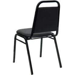 HERCULES Series Trapezoidal Back Stacking Banquet Chair In Black Vinyl - Black Frame - By Flash Furniture - Madison Seating -Furniture Sales Store HERCULES Series Trapezoidal Back Stacking Banquet Chair in Black Vinyl Black Frame by Flash Furniture 3 1