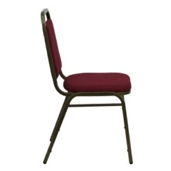 HERCULES Series Trapezoidal Back Stacking Banquet Chair In Burgundy Fabric - Gold Vein Frame - By Flash Furniture - Madison Seating -Furniture Sales Store HERCULES Series Trapezoidal Back Stacking Banquet Chair in Burgundy Fabric Gold Vein Frame by Flash Furniture 2