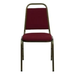 HERCULES Series Trapezoidal Back Stacking Banquet Chair In Burgundy Fabric - Gold Vein Frame - By Flash Furniture - Madison Seating -Furniture Sales Store HERCULES Series Trapezoidal Back Stacking Banquet Chair in Burgundy Fabric Gold Vein Frame by Flash Furniture 3