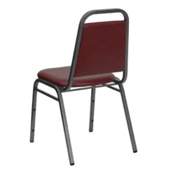 HERCULES Series Trapezoidal Back Stacking Banquet Chair In Burgundy Vinyl - Silver Vein Frame - By Flash Furniture - Madison Seating -Furniture Sales Store HERCULES Series Trapezoidal Back Stacking Banquet Chair in Burgundy Vinyl Silver Vein Frame by Flash Furniture 3 1