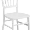 HERCULES Series White Resin Stacking Napoleon Chair - By Flash Furniture - Madison Seating