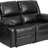 Harmony Series Black Leather Loveseat With Two Built-In Recliners - By Flash Furniture - Madison Seating -Furniture Sales Store Harmony Series Black Leather Loveseat with Two Built In Recliners by Flash Furniture