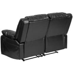Harmony Series Black Leather Loveseat With Two Built-In Recliners - By Flash Furniture - Madison Seating -Furniture Sales Store Harmony Series Black Leather Loveseat with Two Built In Recliners by Flash Furniture 2