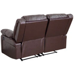 Harmony Series Brown Leather Loveseat With Two Built-In Recliners - By Flash Furniture - Madison Seating -Furniture Sales Store Harmony Series Brown Leather Loveseat with Two Built In Recliners by Flash Furniture 2