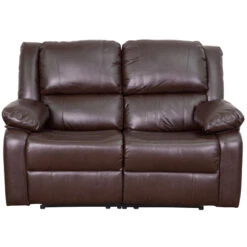 Harmony Series Brown Leather Loveseat With Two Built-In Recliners - By Flash Furniture - Madison Seating -Furniture Sales Store Harmony Series Brown Leather Loveseat with Two Built In Recliners by Flash Furniture 3