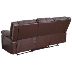 Harmony Series Brown Leather Sofa With Two Built-In Recliners - By Flash Furniture - Madison Seating -Furniture Sales Store Harmony Series Brown Leather Sofa with Two Built In Recliners by Flash Furniture 2