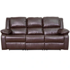 Harmony Series Brown Leather Sofa With Two Built-In Recliners - By Flash Furniture - Madison Seating -Furniture Sales Store Harmony Series Brown Leather Sofa with Two Built In Recliners by Flash Furniture 3