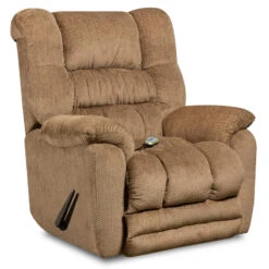 Massaging Temptation Fawn Microfiber Rocker Recliner With Heat Control - By Flash Furniture - Madison Seating