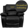 Personalized Black Leather Rocker Recliner - By Flash Furniture - Madison Seating