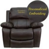 Personalized Brown Leather Rocker Recliner - By Flash Furniture - Madison Seating -Furniture Sales Store Personalized Brown Leather Rocker Recliner by Flash Furniture