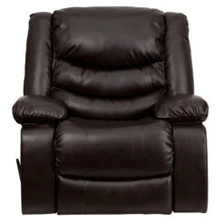 Plush Brown Leather Lever Rocker Recliner With Padded Arms - By Flash Furniture - Madison Seating -Furniture Sales Store Plush Brown Leather Lever Rocker Recliner with Padded Arms by Flash Furniture 2