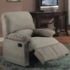 Recliner With Sage Microfiber Upholstery - With Glider By Coaster Fine Furniture - Madison Seating -Furniture Sales Store Recliner with Sage Microfiber Upholstery With Glider by Coaster Fine Furniture