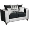 Riverstone Implosion Black Velvet Loveseat - By Flash Furniture - Madison Seating -Furniture Sales Store Riverstone Implosion Black Velvet Loveseat by Flash Furniture