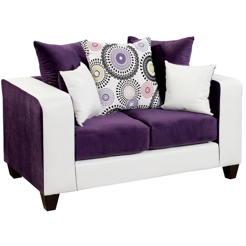 Riverstone Implosion Purple Velvet Loveseat - By Flash Furniture - Madison Seating 3 Riverstone Implosion Purple Velvet Loveseat - By Flash Furniture - Madison Seating