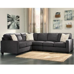 Signature Design By Ashley Alenya 3-Piece LAF Sofa Sectional In Charcoal Microfiber - By Flash Furniture - Madison Seating