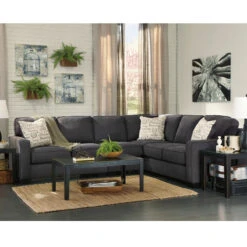 Signature Design By Ashley Alenya 3-Piece RAF Sofa Sectional In Charcoal Microfiber - By Flash Furniture - Madison Seating