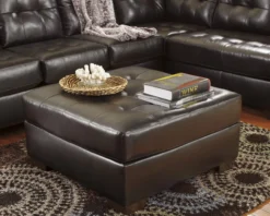 Signature Design By Ashley Alliston Chocolate Oversize Accent Ottoman - Madison Seating