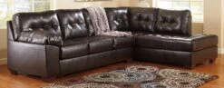 Signature Design By Ashley Alliston DB LAF Chocolate Sectional Sofa - Madison Seating