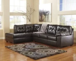 Signature Design By Ashley Alliston DB RAF Chocolate Sectional Sofa - Madison Seating