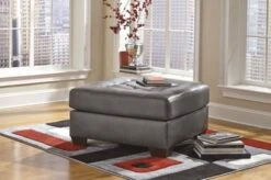 Signature Design By Ashley Alliston Gray Oversize Accent Ottoman - Madison Seating