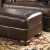 Signature Design By Ashley Axiom Walnut Ottoman - Madison Seating -Furniture Sales Store Signature Design by Ashley Axiom Walnut Ottoman