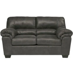 Signature Design By Ashley Bladen Loveseat In Slate Faux Leather - By Flash Furniture - Madison Seating