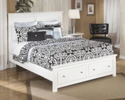 Signature Design By Ashley Bostwick Shoals Queen Panel Storage Bed - Madison Seating