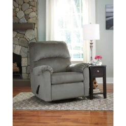 Signature Design By Ashley Bronwyn Swivel Glider Recliner In Alloy Fabric - By Flash Furniture - Madison Seating