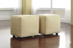 Signature Design By Ashley Chamberly Cube Ottoman (Set Of 2) - Madison Seating