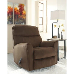 Signature Design By Ashley Cossette Rocker Recliner In Chocolate Fabric - By Flash Furniture - Madison Seating