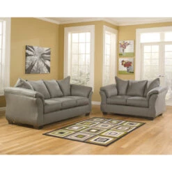 Signature Design By Ashley Darcy Loveseat In Cobblestone Microfiber - By Flash Furniture - Madison Seating -Furniture Sales Store Signature Design by Ashley Darcy Loveseat in Cobblestone Microfiber by Flash Furniture 1