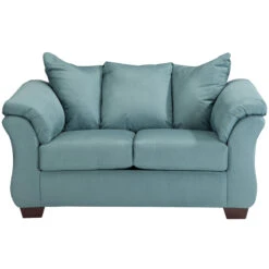 Signature Design By Ashley Darcy Loveseat In Sky Microfiber - By Flash Furniture - Madison Seating