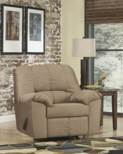 Signature Design By Ashley Dominator Mocha Rocker Recliner - Madison Seating