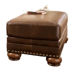 Signature Design By Ashley DuraBlend Antique Brown Ottoman - Madison Seating