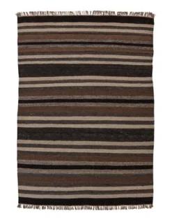 Signature Design By Ashley Flatweave Black/Brown Medium Rug - Madison Seating