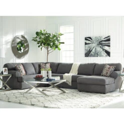 Signature Design By Ashley Jayceon 3-Piece LAF Sofa Sectional In Steel Fabric - By Flash Furniture - Madison Seating