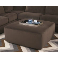 Signature Design By Ashley Jessa Place Oversized Ottoman In Chocolate Fabric - By Flash Furniture - Madison Seating